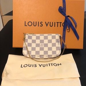 Louis Vuitton Mini Pochette Damier Azur Canvas